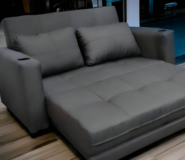 sofá cama con porta vasos