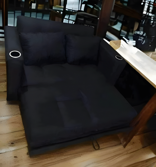 sofá cama con porta vasos