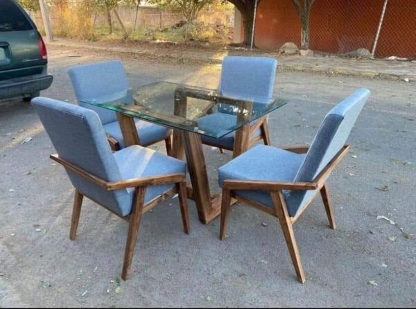comedor mesa de cristal 4 y 6 personas