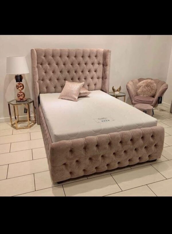 cama capitonada base forrada